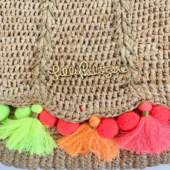 LILLY PULITZER | Straw Clam Shell Clutch - Picture 2 of 5